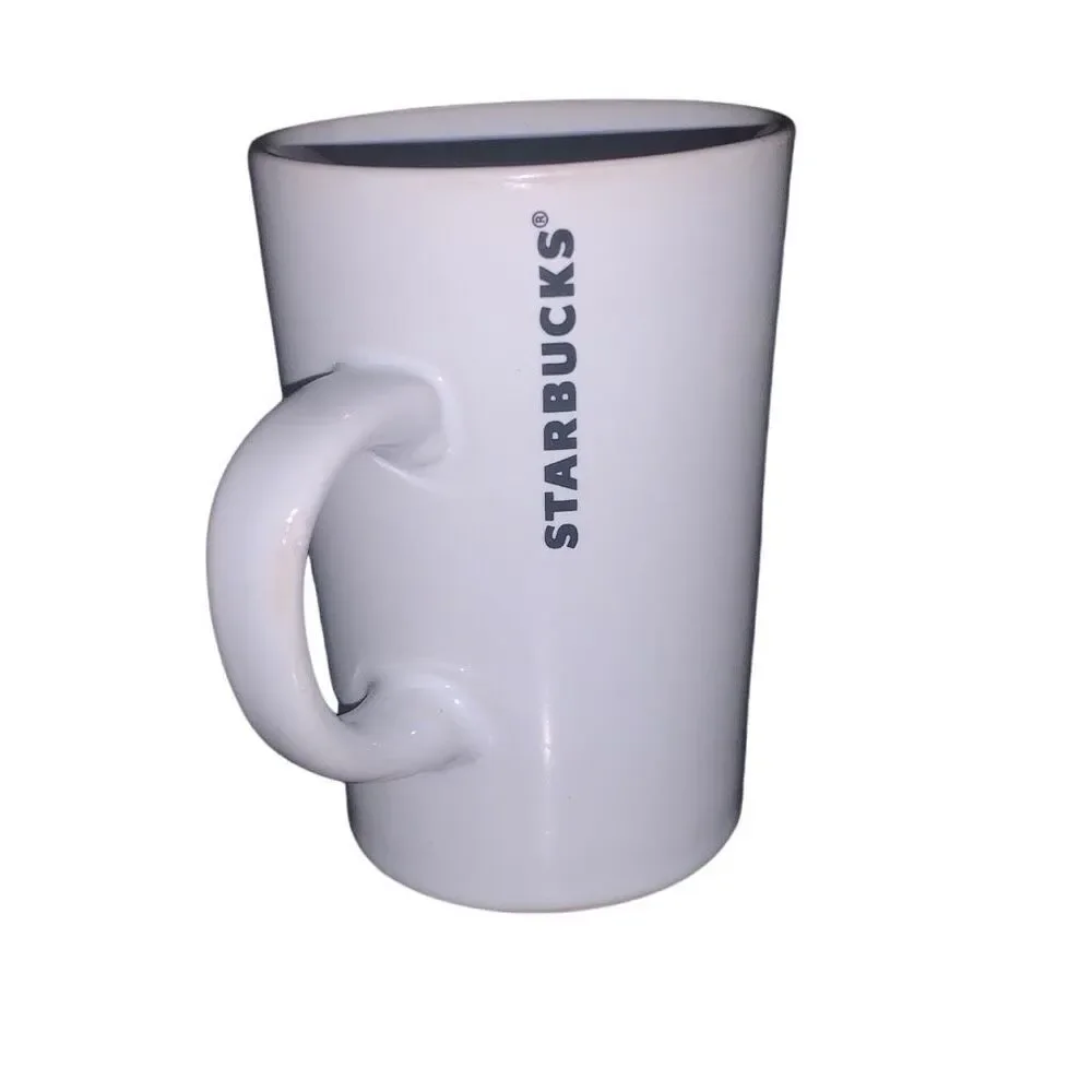 Vintage Starbucks 2011 Mermaid Siren Logo Coffee Mug Cup White Heavy Classic